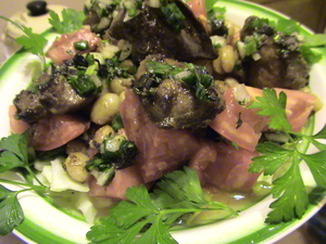 Салат из утиной печени