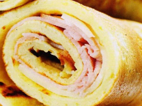 Блинчики с начинкой из ветчины