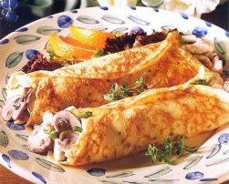 Гречневые блины с начинкой из грибов