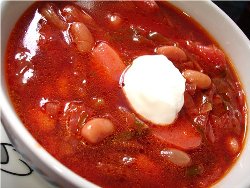 Борщ с фасолью