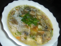 Суп грибной с галушками