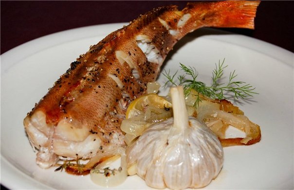 Обжарка морского окуня