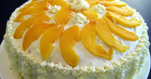 Готовим торт с персиками