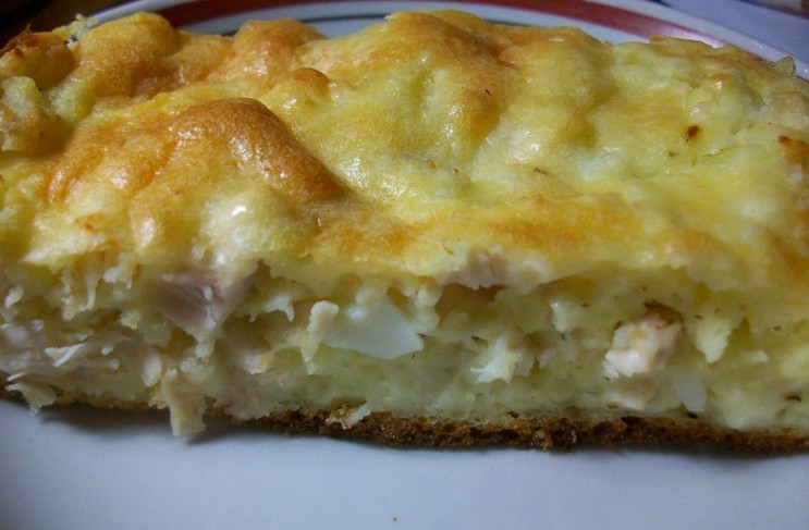 Пирог с курицей и картошкой