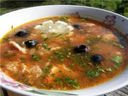 Солянка рыбная из копченой горбуши