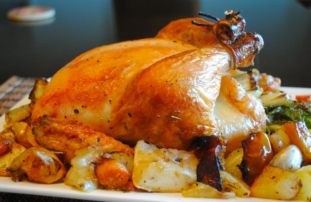 Приготовление в микроволновке запеченной курицы